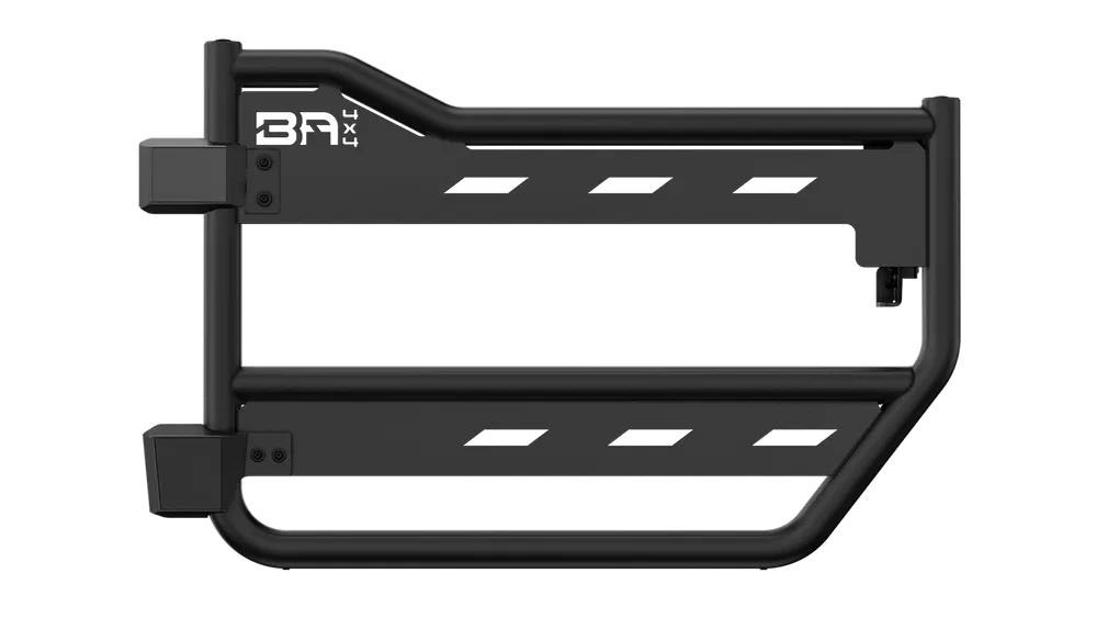 FB-6154 – BODY ARMOR Door, Lower Half Internal Latch Powder Coat Black Nylon Webbing With 3/4 Inch Steel Tube Set Of ...